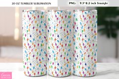 Colorful Christmas Garland|Christmas Tumbler Design Product Image 1