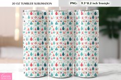 Floral Christmas Design|Christmas Tumbler Sublimation Product Image 1
