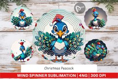 Wind Spinner Cartoon Christmas Peacock Product Image 1