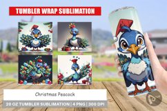 Tumbler Wrap Cartoon Christmas Peacock Product Image 1