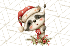 Christmas Peeking Characters Clipart, Cute Holiday PNGs Product Image 2