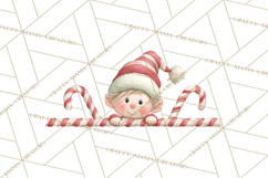 Christmas Peeking Characters Clipart, Cute Holiday PNGs Product Image 2