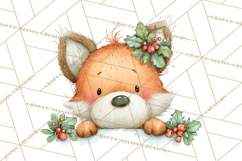 Christmas Peeking Characters Clipart, Cute Holiday PNGs Product Image 3