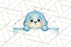 Christmas Peeking Characters Clipart, Cute Holiday PNGs Product Image 5