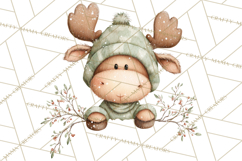 Christmas Peeking Characters Clipart, Cute Holiday PNGs Product Image 5