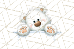 Christmas Peeking Characters Clipart, Cute Holiday PNGs Product Image 3