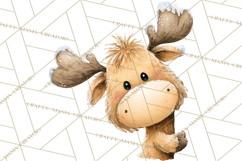 Christmas Peeking Characters Clipart, Cute Holiday PNGs Product Image 2