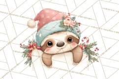 Christmas Peeking Characters Clipart, Cute Holiday PNGs Product Image 3