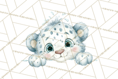 Christmas Peeking Characters Clipart, Cute Holiday PNGs Product Image 5