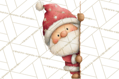 Christmas Peeking Characters Clipart, Cute Holiday PNGs Product Image 4