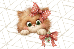 Christmas Peeking Characters Clipart, Cute Holiday PNGs Product Image 3