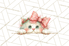 Christmas Peeking Characters Clipart, Cute Holiday PNGs Product Image 5