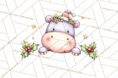 Christmas Peeking Characters Clipart, Cute Holiday PNGs Product Image 2