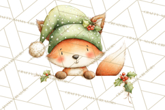 Christmas Peeking Characters Clipart, Cute Holiday PNGs Product Image 5