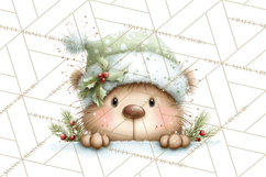 Christmas Peeking Characters Clipart, Cute Holiday PNGs Product Image 2