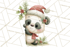 Christmas Peeking Characters Clipart, Cute Holiday PNGs Product Image 2