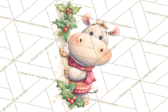 Christmas Peeking Characters Clipart, Cute Holiday PNGs Product Image 2