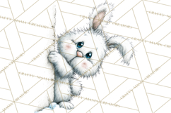 Christmas Peeking Characters Clipart, Cute Holiday PNGs Product Image 5