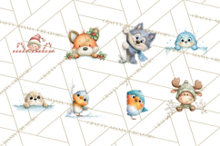 Christmas Peeking Characters Clipart, Cute Holiday PNGs Product Image 5