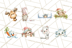 Christmas Peeking Characters Clipart, Cute Holiday PNGs Product Image 6