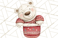 Christmas Peeking Characters Clipart, Cute Holiday PNGs Product Image 3