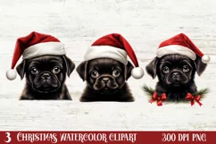 Christmas Peeking Dogs Clipart, Christmas PNG Product Image 1