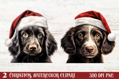 Christmas Peeking Dogs Clipart, Christmas PNG Product Image 1