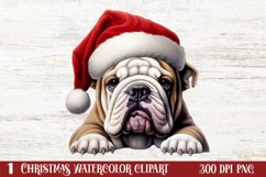 Christmas Peeking Dogs Clipart, Christmas PNG Product Image 1