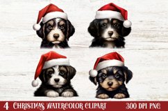 Christmas Peeking Dogs Clipart, Christmas PNG Product Image 1