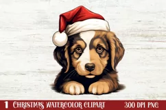 Christmas Peeking Dogs Clipart, Christmas PNG Product Image 1