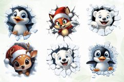 3D Broken Wall Christmas Sublimation Product Image 4