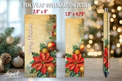 Floral sublimation pen wraps bundle, epoxy pen, Christmas Product Image 15