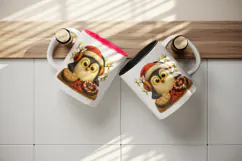 Christmas penguin tumbler, mug wrap, clipart sublimation png Product Image 3
