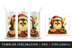 Christmas penguin tumbler, mug wrap, clipart sublimation png Product Image 4