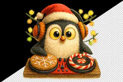 Christmas penguin tumbler, mug wrap, clipart sublimation png Product Image 2