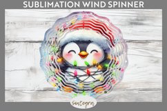 Christmas Penguin v1 Entangled in Lights Wind Spinner Sublim Product Image 1