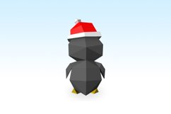 DIY Christmas Penguin - 3d papercraft Product Image 3