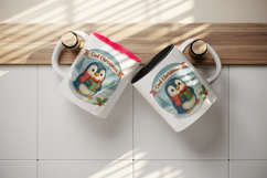 Christmas penguin tumbler, mug wrap, clipart sublimation png Product Image 3