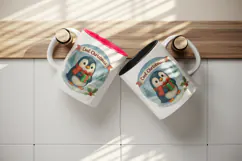 Christmas penguin tumbler, mug wrap, clipart sublimation png Product Image 3