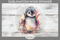 Christmas Penguin Animal entangled in lights Wind Spinner Product Image 1