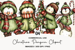 Christmas Penguin Clipart Sublimation Product Image 1