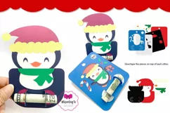 Christmas Penguin Money Gift Card, Money Card Cut File Product Image 2