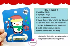 Christmas Penguin Money Gift Card, Money Card Cut File Product Image 3
