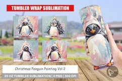 Tumbler Wrap Penguin Christmas Painting Product Image 1