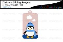 Christmas penguin Tag template Product Image 1