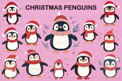 Christmas Penguins PNG Transparent Clipart, Holiday Animals Product Image 2