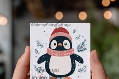 Christmas Penguins PNG Transparent Clipart, Holiday Animals Product Image 6
