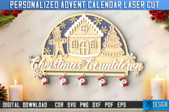 Christmas Advent Calendar Laser Cut | Days Until Christmas Product Image 1