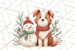 Cottagecore Christmas Pets PNG, Cozy Holiday Clipart Product Image 2