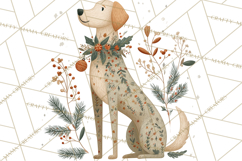Cottagecore Christmas Pets PNG, Cozy Holiday Clipart Product Image 3